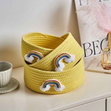 Kids’ Cotton storage basket for Child room Organisation 