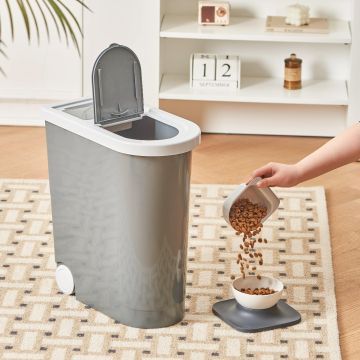 Eden & Willow Large Pet Food Storage Container with Scoop and Wheels