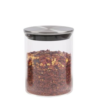 Little Glass Jar with Stainless Steel Lid - 8 cm