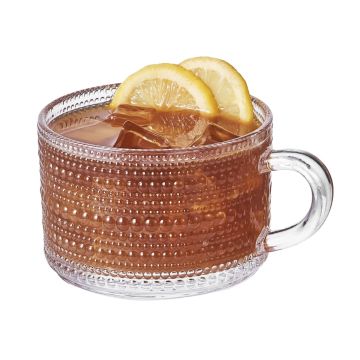 Multi-purpose Wide mouth 325ml glass cup perfect for breakfast oatmeal and hot drinks